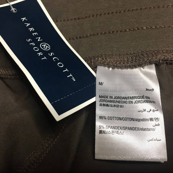 Karen Scott Brown Olive Pull On High Rise Cotton Pocket Shorts Medium M - Picture 3 of 7